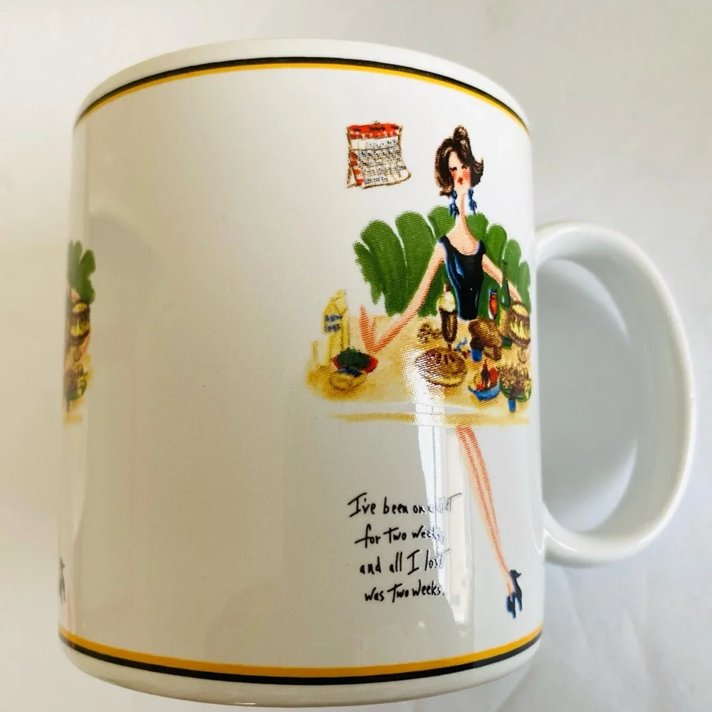 Sakura Spring Cleaning Coffee Mugs Cup Set of 4 Stoneware Humorous Novelty Gifts